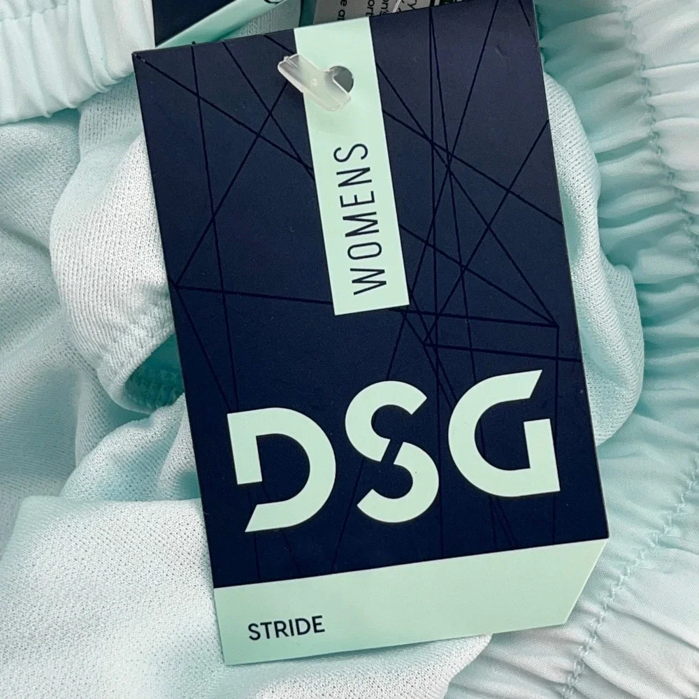 DSG Womens Stride Cyan Glass Mid‎ Rise Running Shorts Built In Brief XL